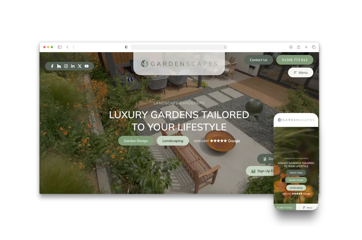 GardenScapes website design mockup by Loxvik